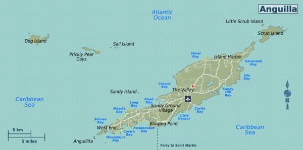 Anguilla regions map