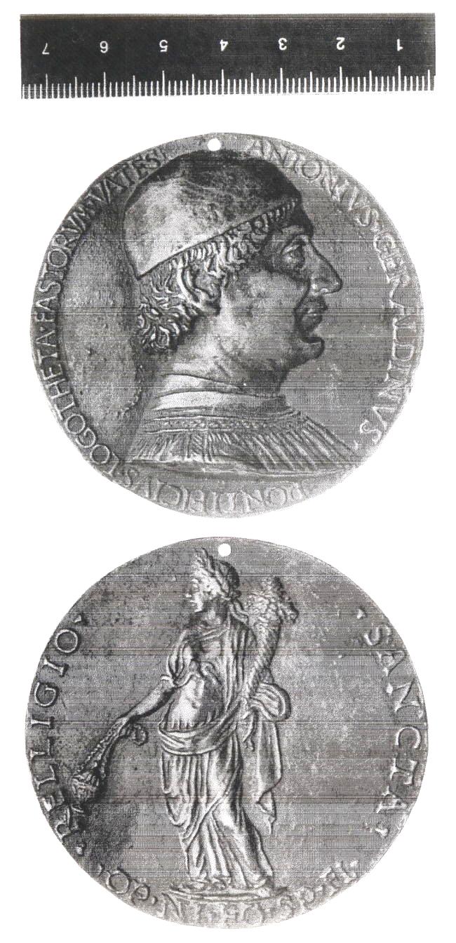 Antonio Geraldini medaglia Nicolo Fiorentino 1484 1485
