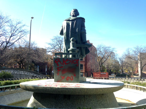 Chicago Arrigo Park Columbus statue 2