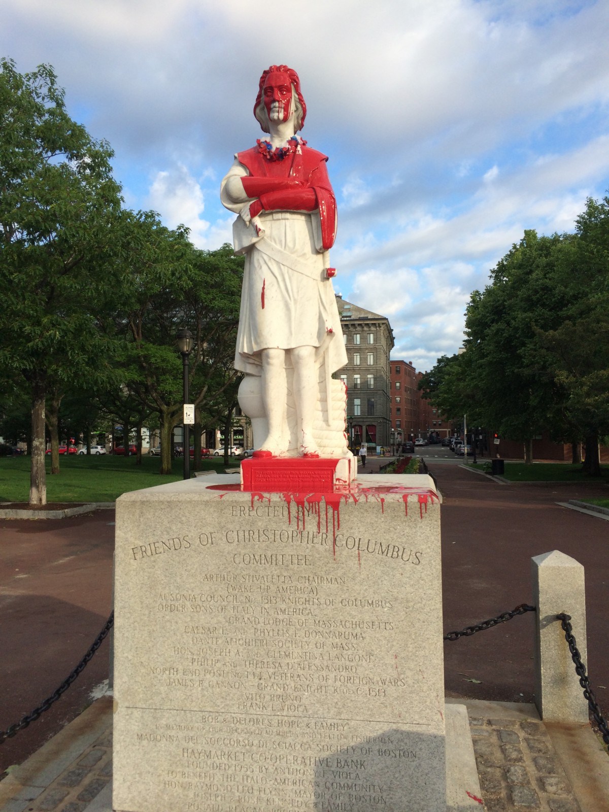Christopher Columbus Boston statue 1