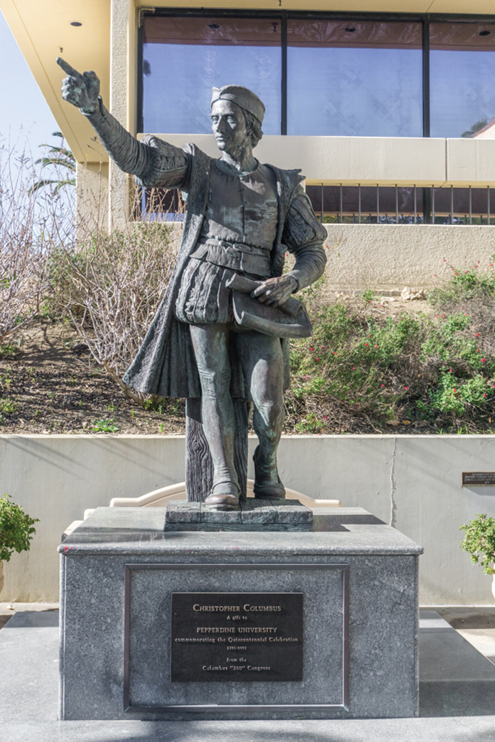 Columbus statue Pepperdine University 1