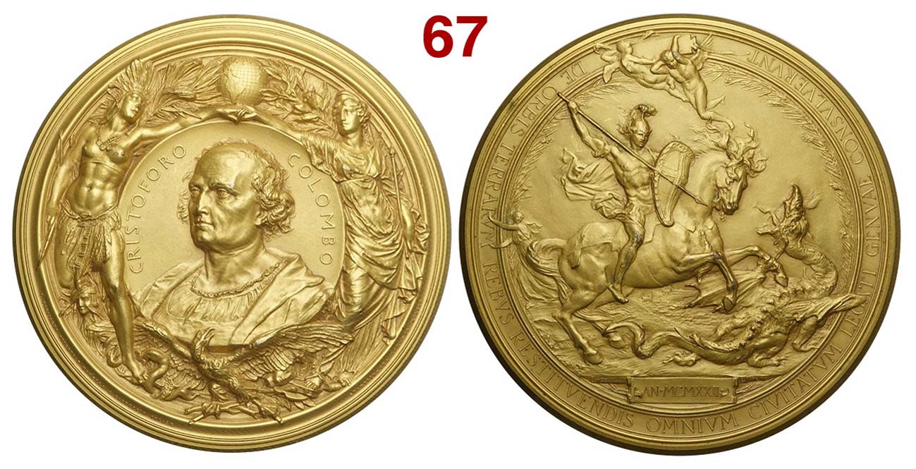 LE MEDAGLIE E LE MONETE DI CRISTOFORO COLOMBO