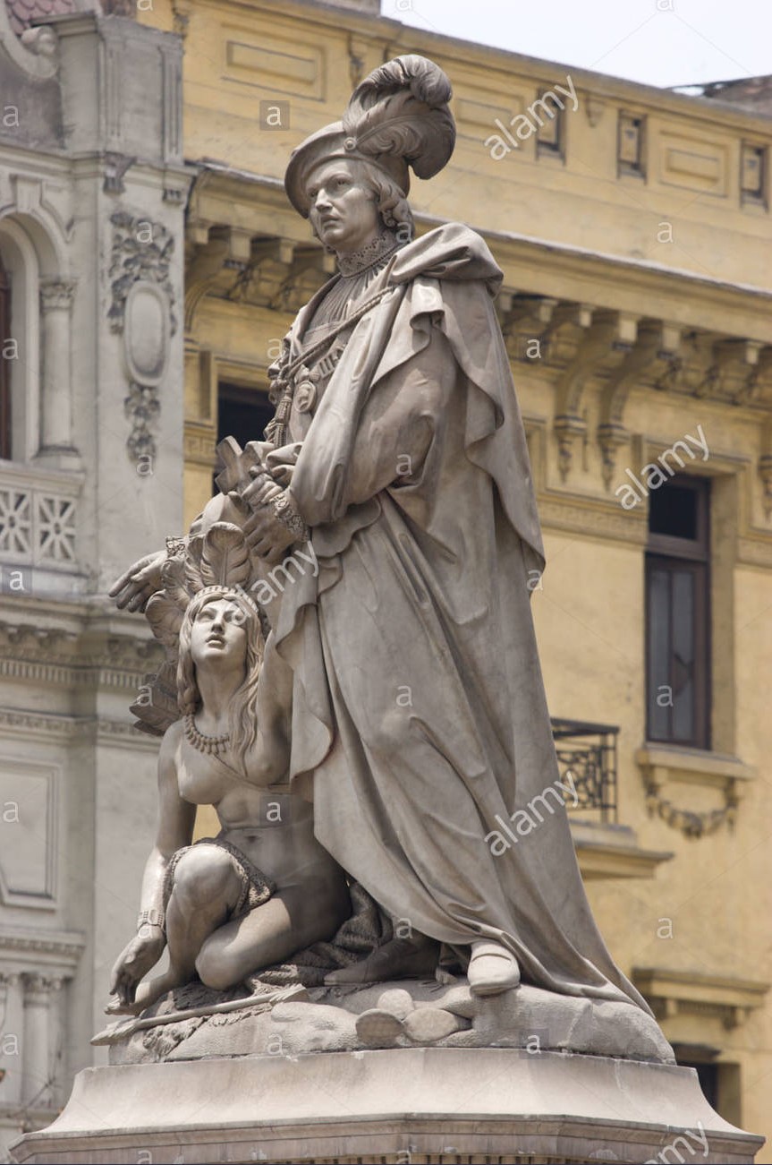 Cristoforo Colombo statua Lima Peru nuovo mondo