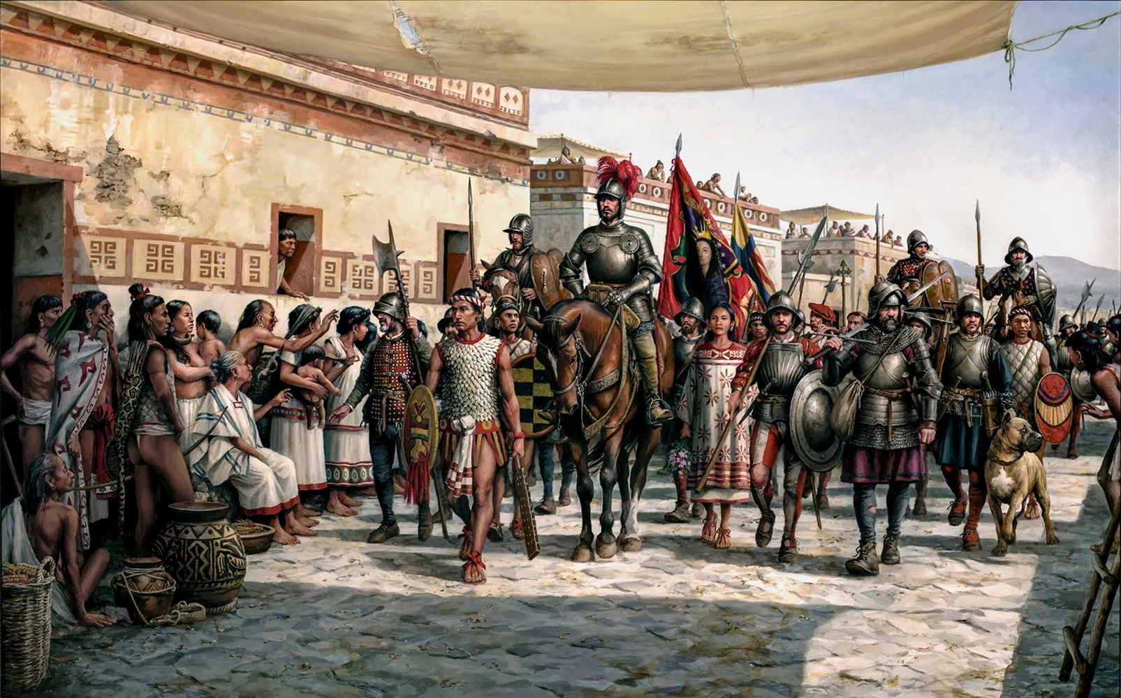 Hernan Cortes ingresso a Tenochtitlan Augusto ferrer dalmau