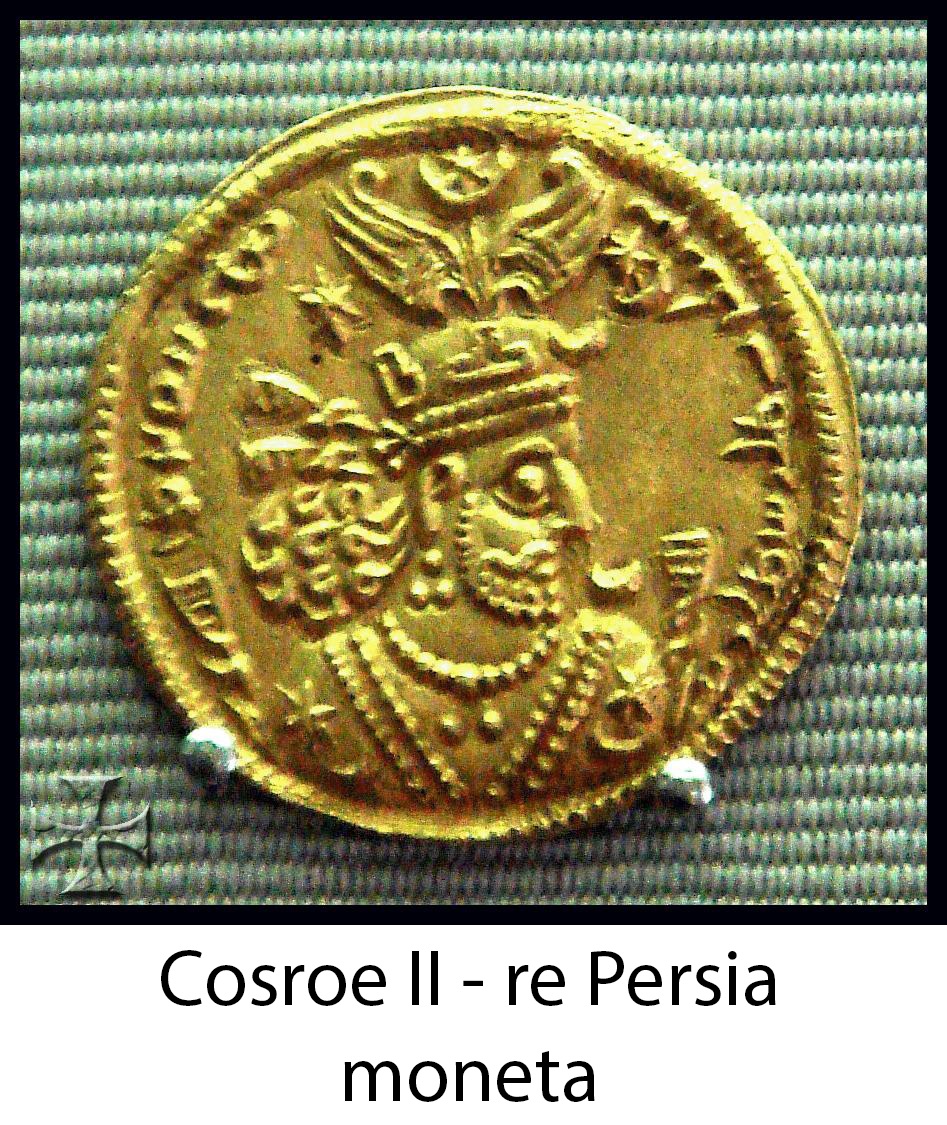 Cosroe II re Persia moneta
