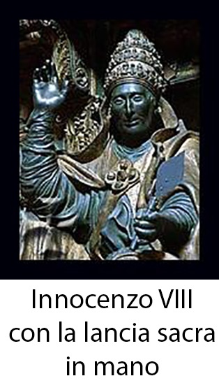lancia sacra 12 Innocenzo VIII con la lancia sacra in mano statua
