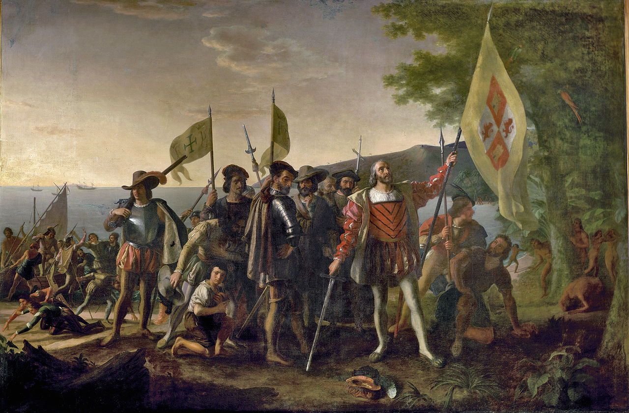 1492: LO SBARCO DI COLOMBO CON LA CROCE VERDE
