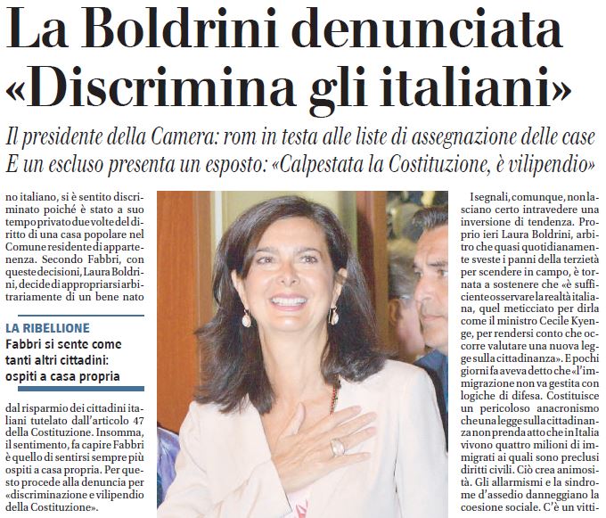 MI SONO FATTA UN’IDEA SULLE IDEE DI LAURA BOLDRINI