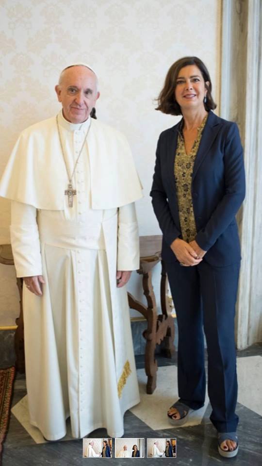 Laura Boldrini e Papa Francesco