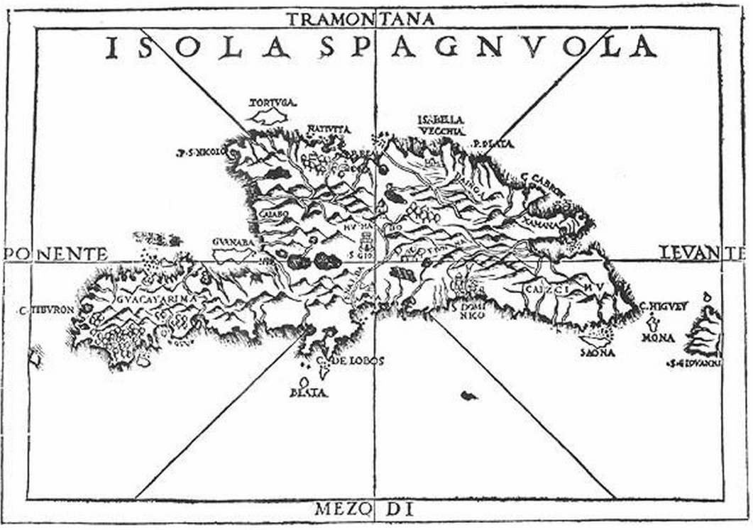 Mapa de la Isla Hispaniola del siglo XV