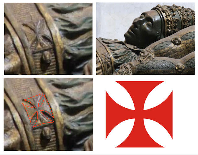 Papa Cybo dettaglio croce Templare toba Papa Innocenzo VIII