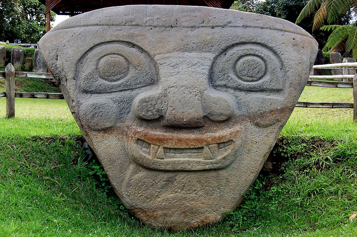 Parque Arqueologico de San Agustin Colombia mask