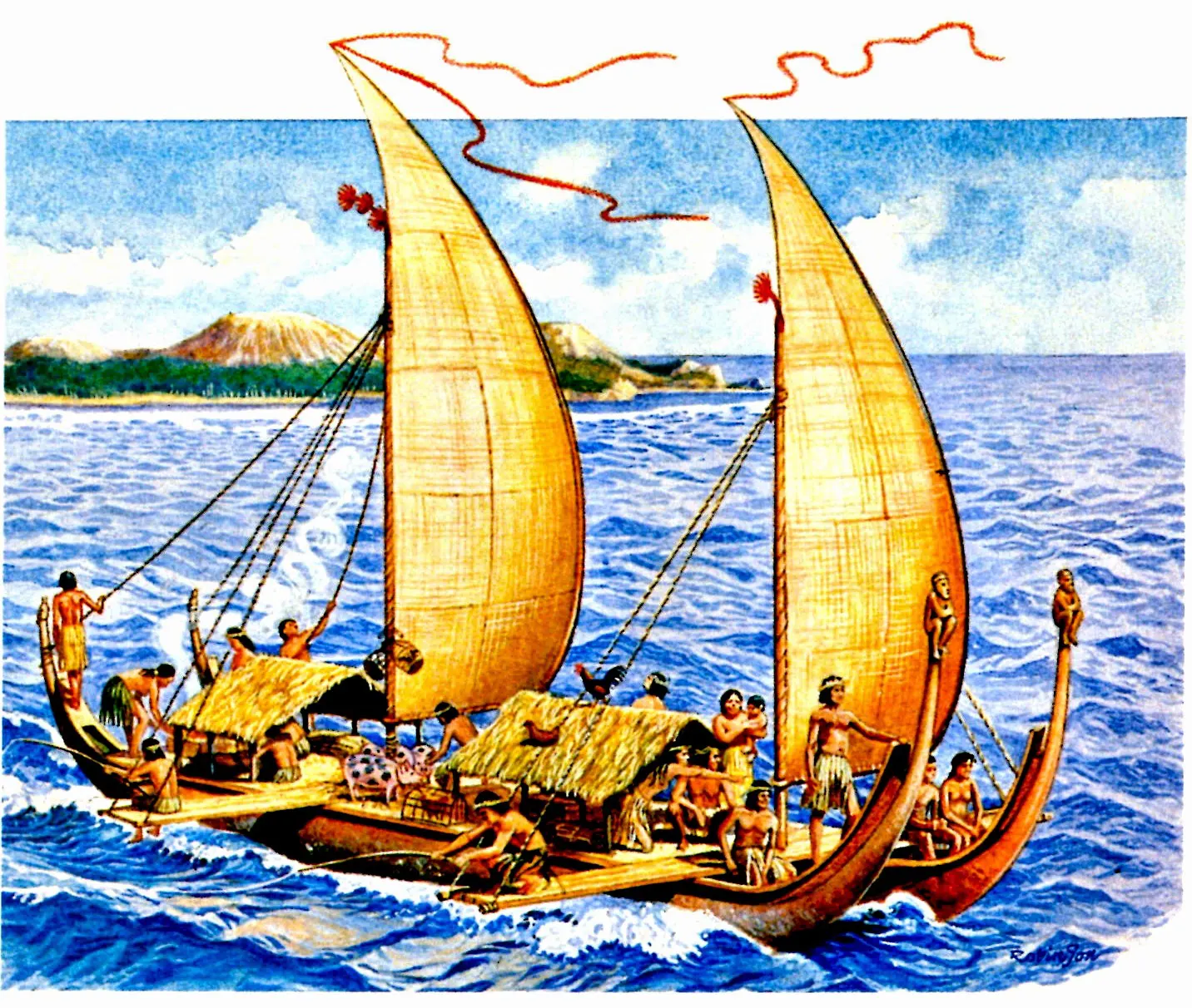 Polinesios canoa
