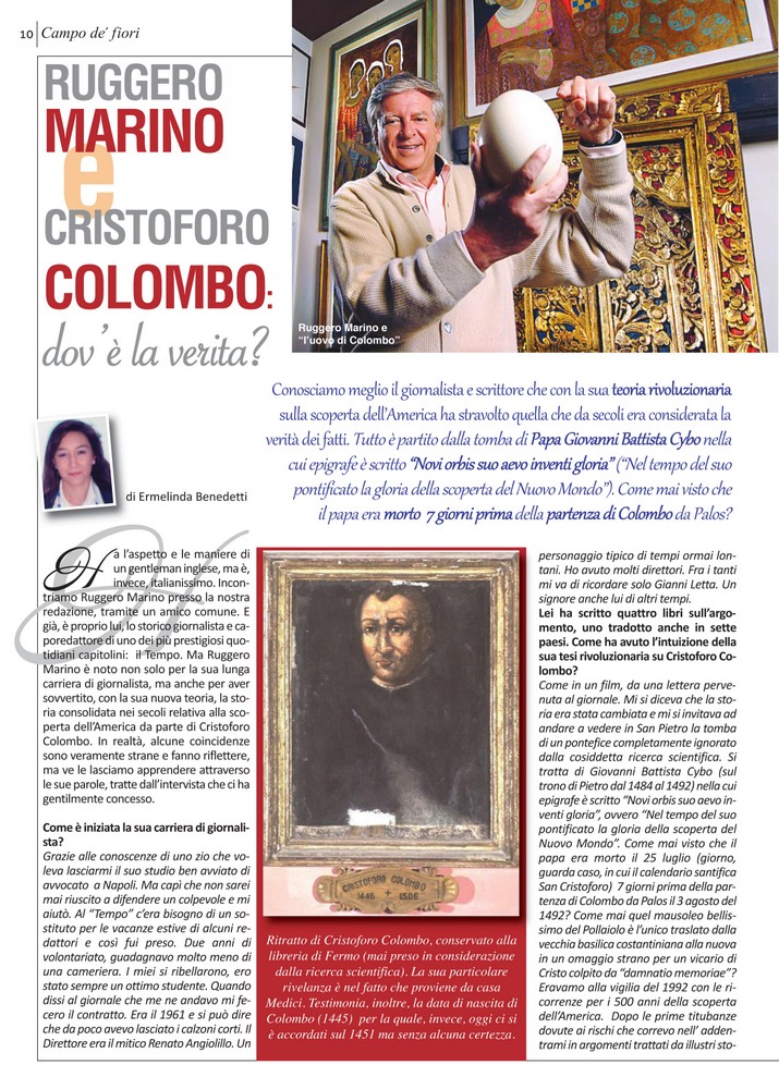 RUGGERO MARINO E CRISTOFORO COLOMBO: DOV'È LA VERITÀ?