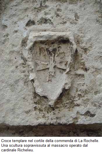 Templar cross Cour de la Commanderie La Rochelle