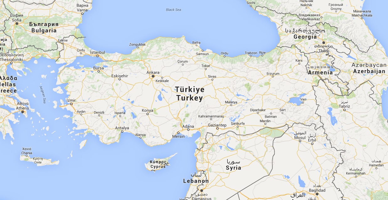 Turchia mappa