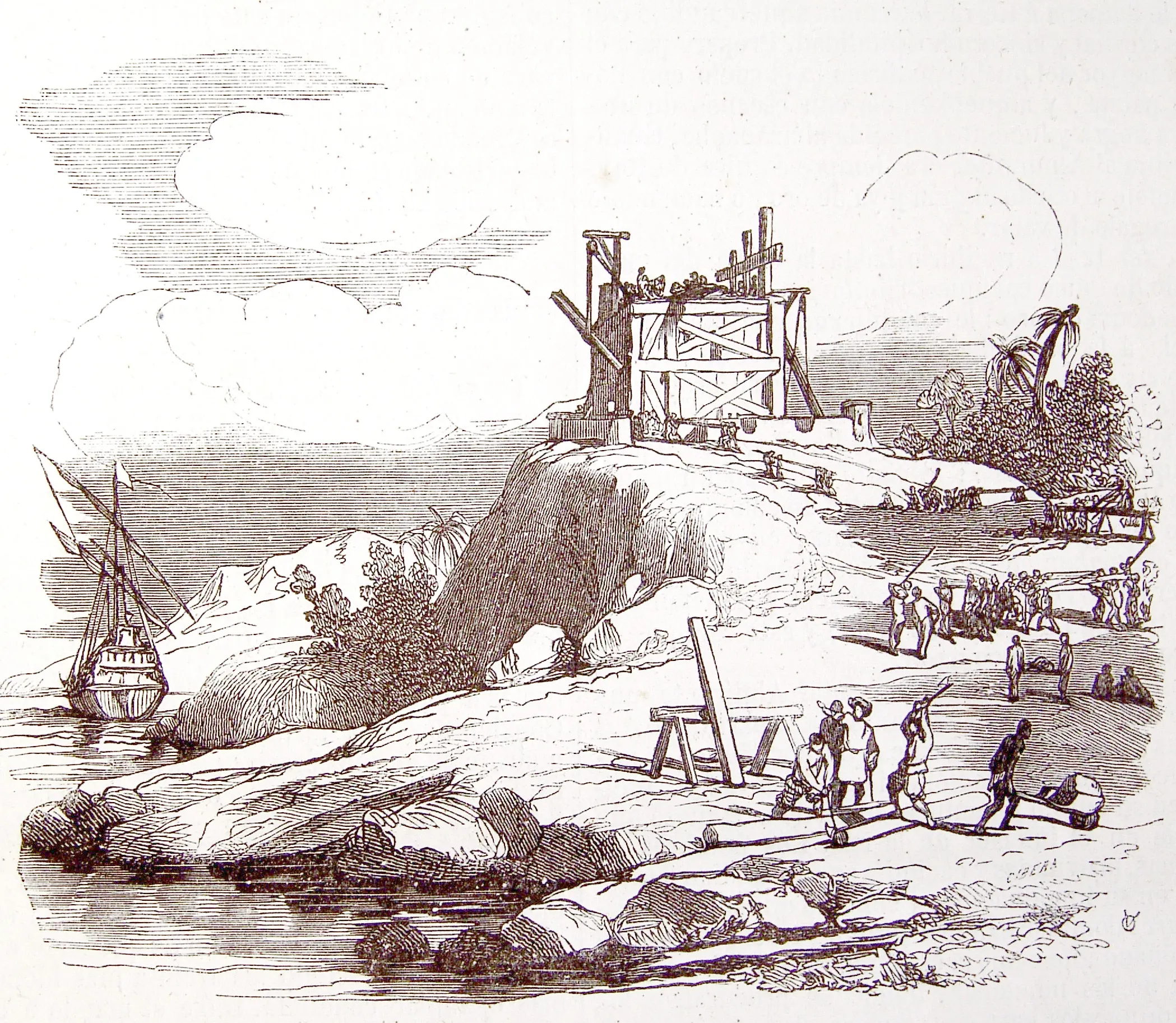 Vida y viajes de Cristobal Colon 1851 Construccion de la fortaleza de La Navidad