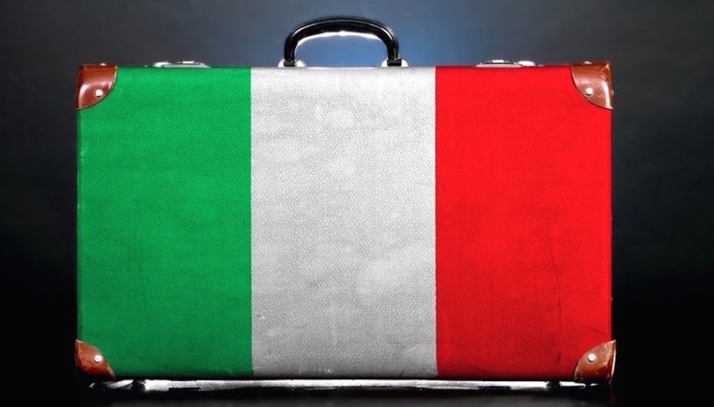 blog emigrazione bandiera Italiana su valigia