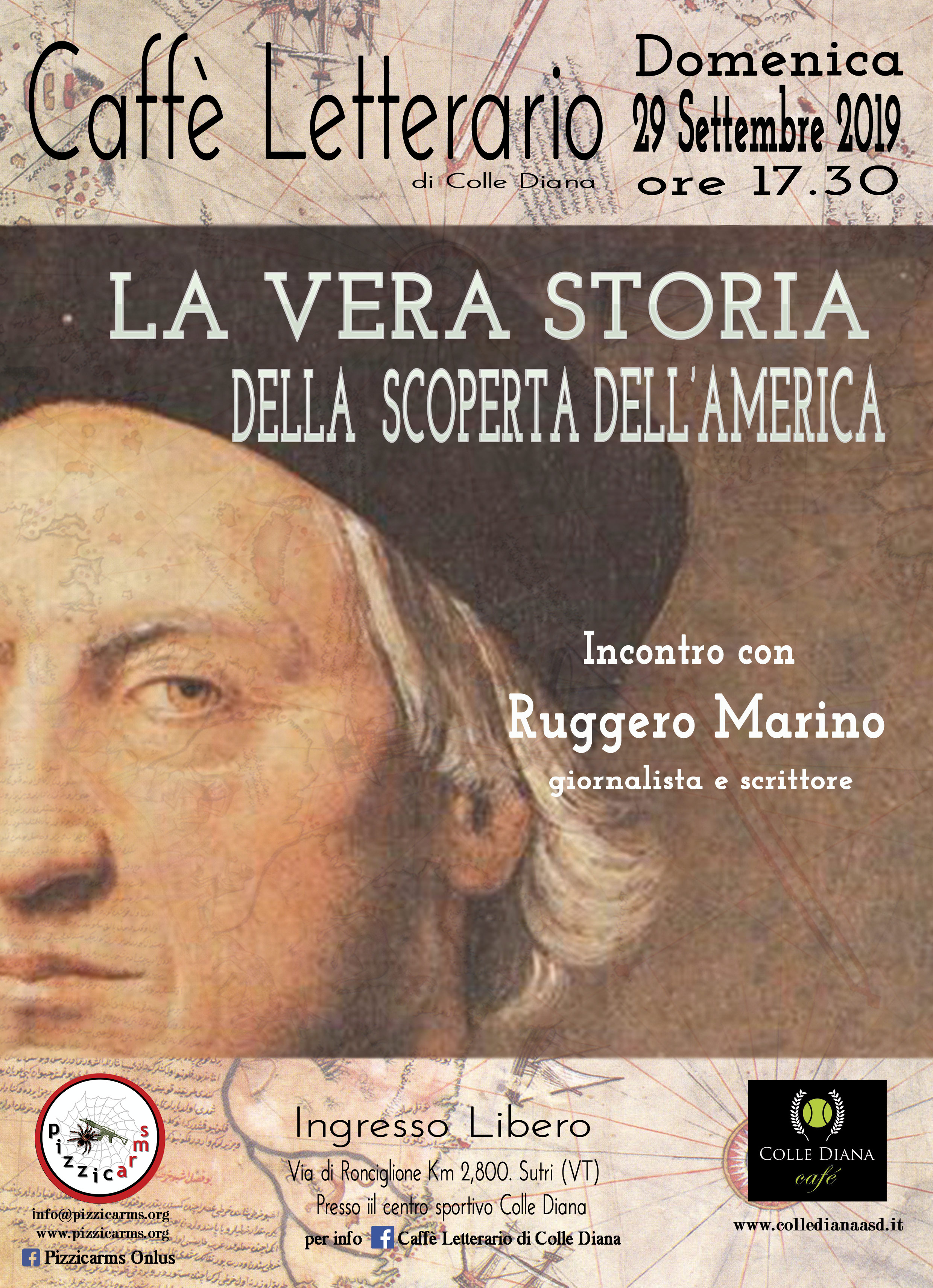 DOMENICA 29 SETTEMBRE 2019 A SUTRI CONFERENZA SU COLOMBO