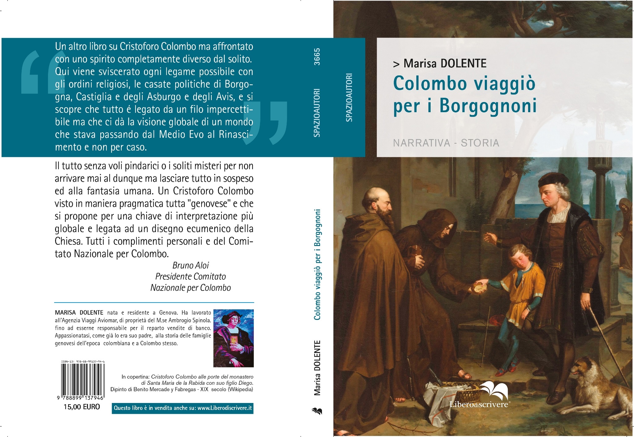 copertina libro Marisa Dolente Colombo viaggio per i Borgognoni