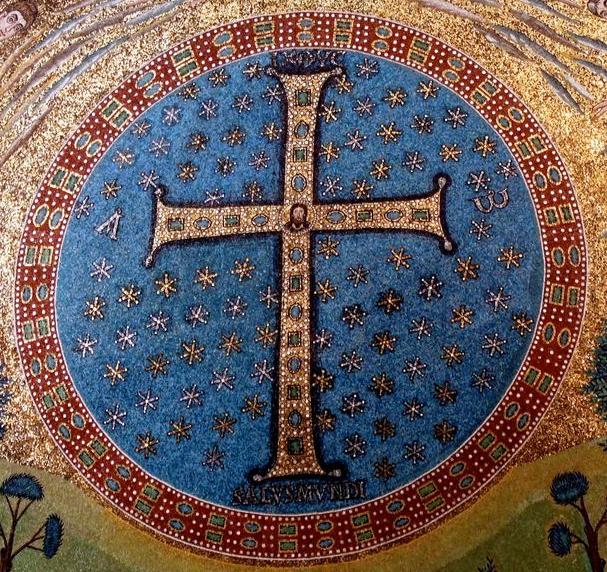 croce tipo Ravenna BaS Apollinare Classe Croce gemmata mosaico