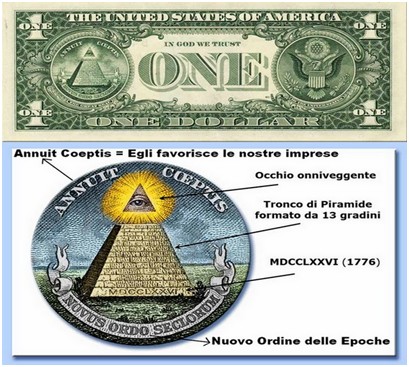 LA MASSONERIA SUL DOLLARO E SULLE MONETE DEI CYBO