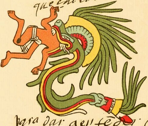 drago 11 Quetzalcoatl serprente divora uomini