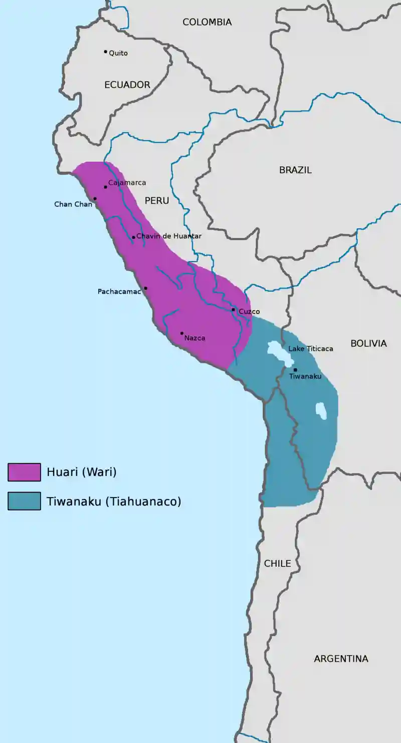 mappa Huari with tiahuanaco
