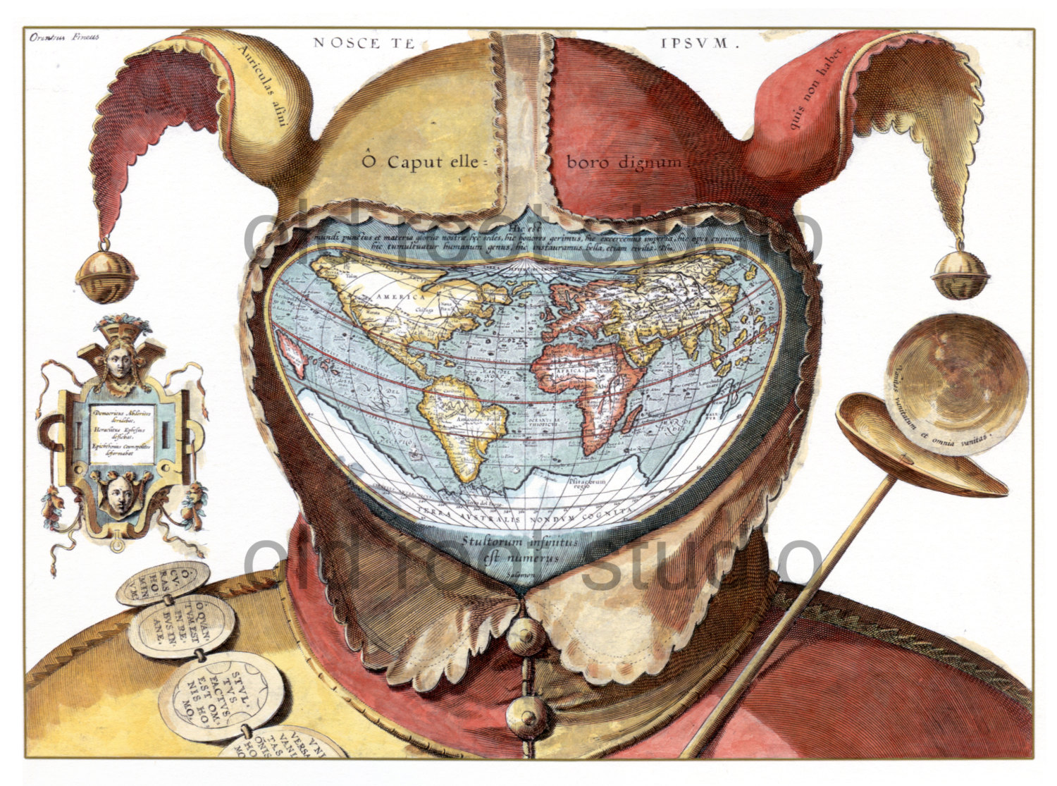 UNA CURIOSA MAPPA GEOGRAFICA - IL MONDO COME TEATRO DELLA FOLLIA
