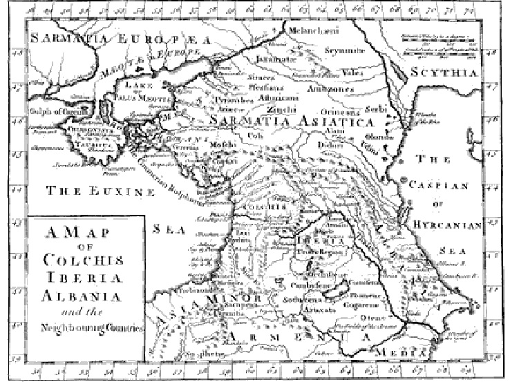 mappa del Caucaso 1770