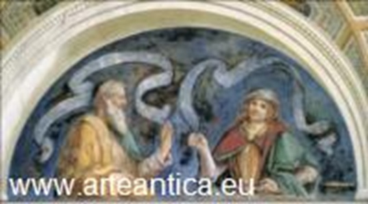 palazzo Belvedere affresco apostolo e profeta galleria dei busti Piermatteo d'Amelia
