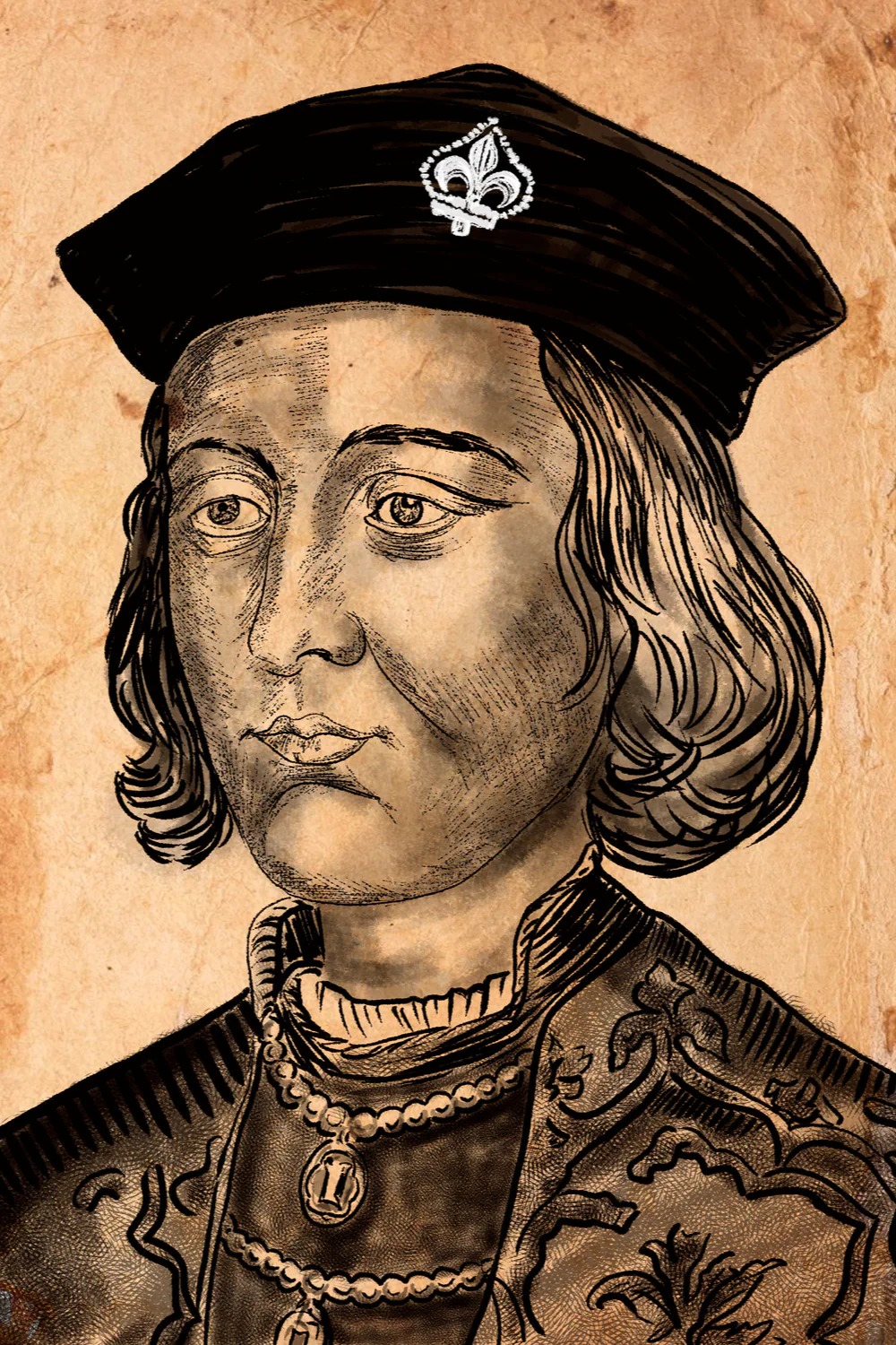 ritratto a matita di Cristoforo Colombo