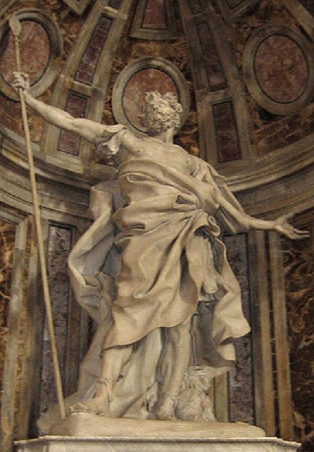statua Bernini Longino cappella della Santa Lancia San Pietro Vaticano