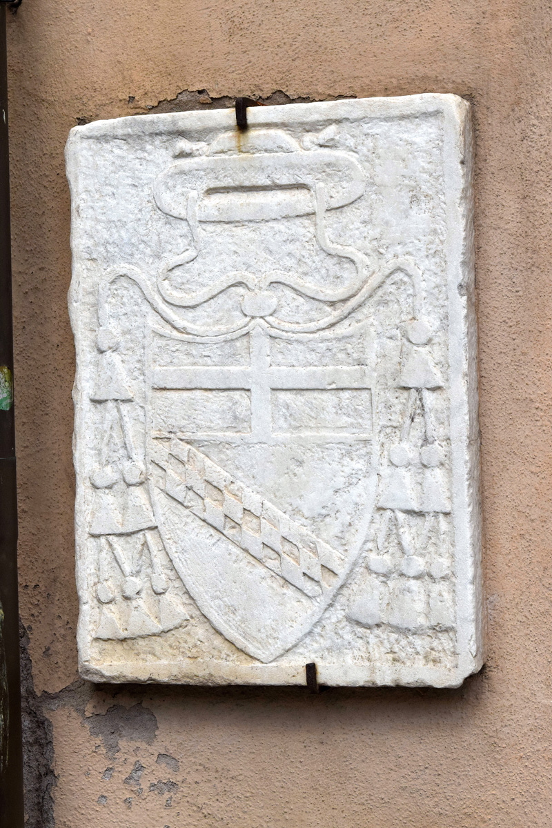 stemma card Giovanni Battista Cybo chiesa Piazza di S Cecilia Roma