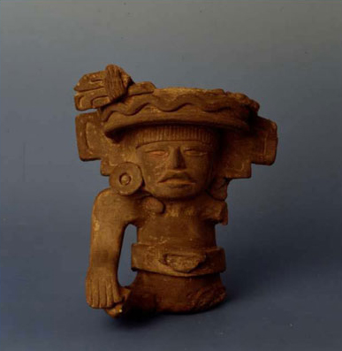 vaso antropomorfo maschio seduto azteco Messico