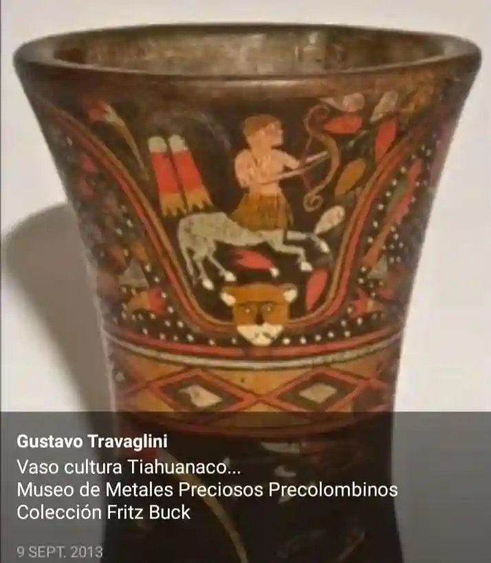 vaso cultura Tiahuanaco museo de Metales Preciosos Precolombinos Colleccion Frity Buck